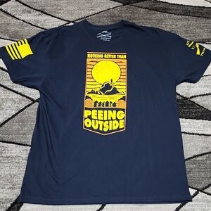 GRUNT STYLE NAVY BLUE & YELLOW "NOTHING BETTER THAN" HUMOROUS GRAPHIC TEE-SHIRT